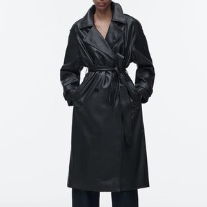 ZARA leather trench